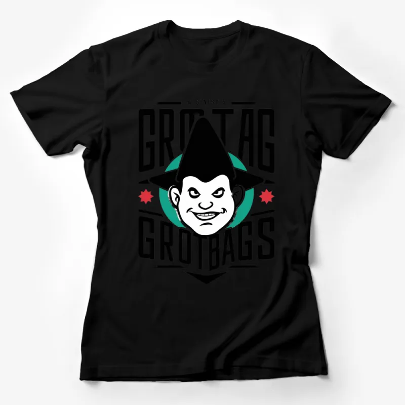 Vintage Grotbags and Sinist S Graphic T-Shirt, Retro 90s Cartoon Character Design, Unisex Adult Clothing Female T-Shirt