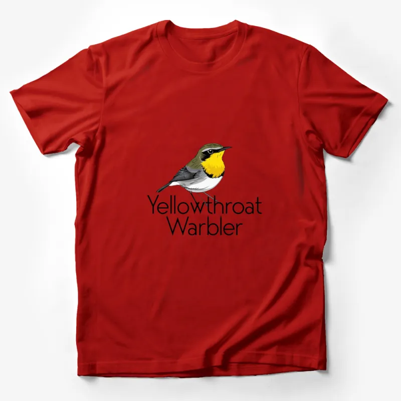 Yellowthroat Warbler T-Shirt, Bird Watcher Gift, Nature Inspired Graphic Tee, Unisex Bird Illustration Shirt Male T-Shirt