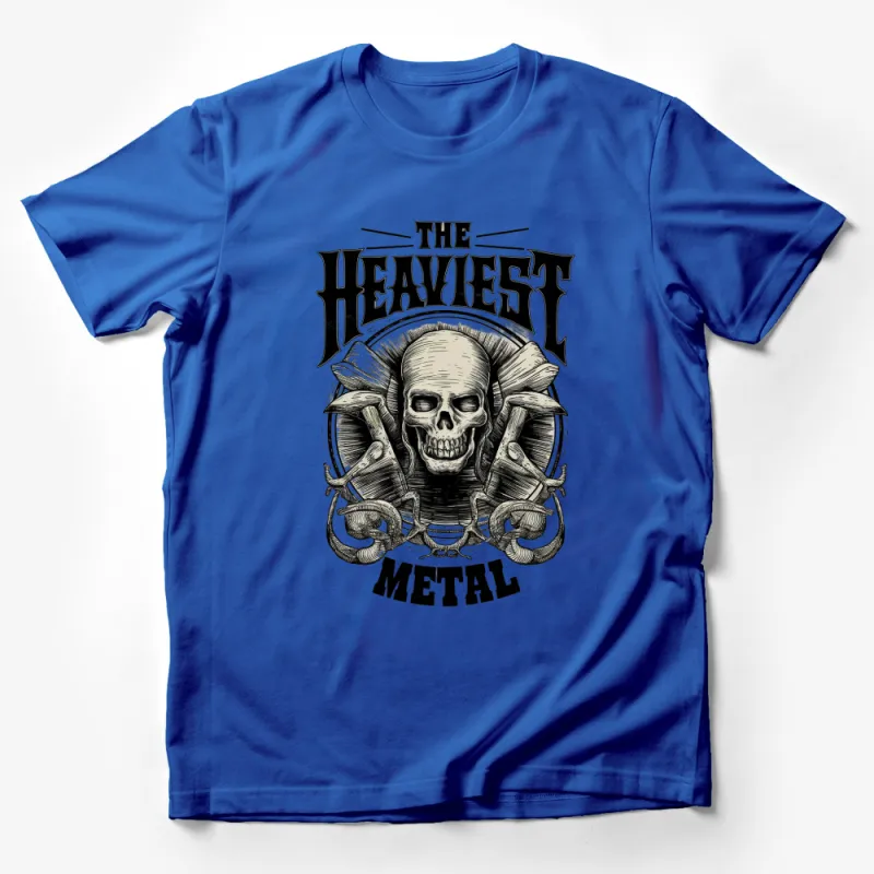 Gothic Skull T-Shirt, Heavy Metal Music Fan Apparel, Unisex Graphic Tee, Dark Fantasy Clothing Male T-Shirt