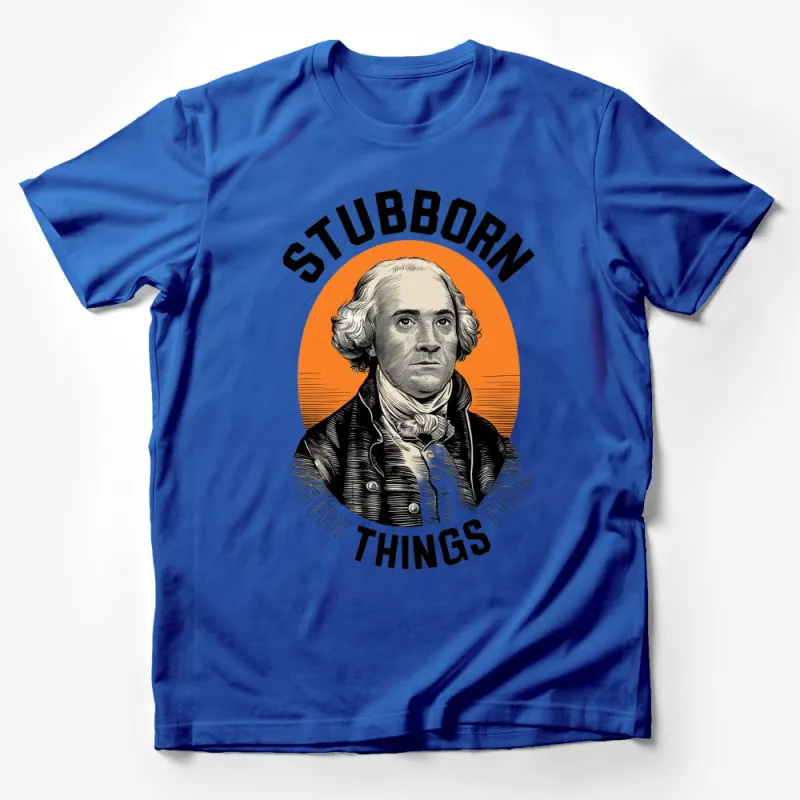 Stubborn Subtle Things Vintage Portrait Graphic T-Shirt, Classic Art Tee, Unique History Inspired Shirt Design Male T-Shirt