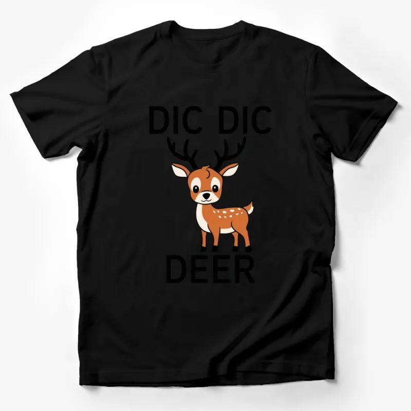 Cute Dic Dic Deer Cartoon T-Shirt, Unisex Kids Animal Graphic Tee, Perfect Gift for Nature Lovers Male T-Shirt