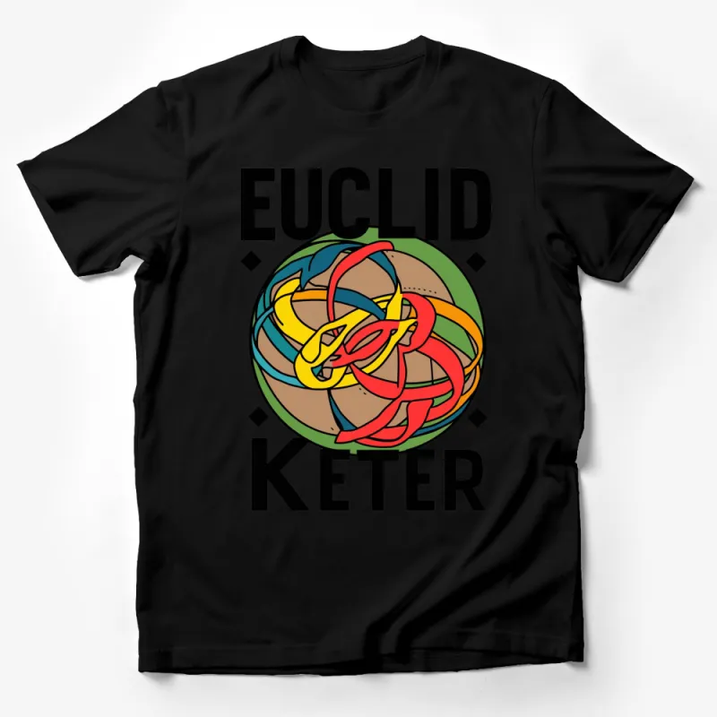 Euclid Keter SCP Inspired Colorful Geometric Design T-Shirt, Unisex Graphic Tee, Sci-Fi Enthusiast Gift Male T-Shirt