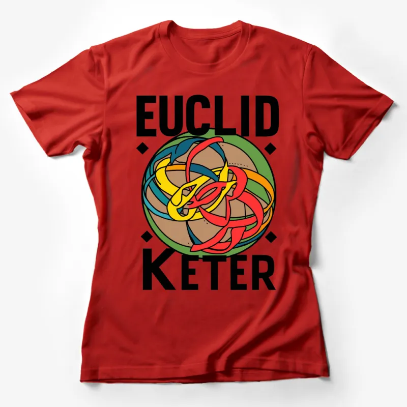 Euclid Keter SCP Inspired Colorful Geometric Design T-Shirt, Unisex Graphic Tee, Sci-Fi Enthusiast Gift Female T-Shirt