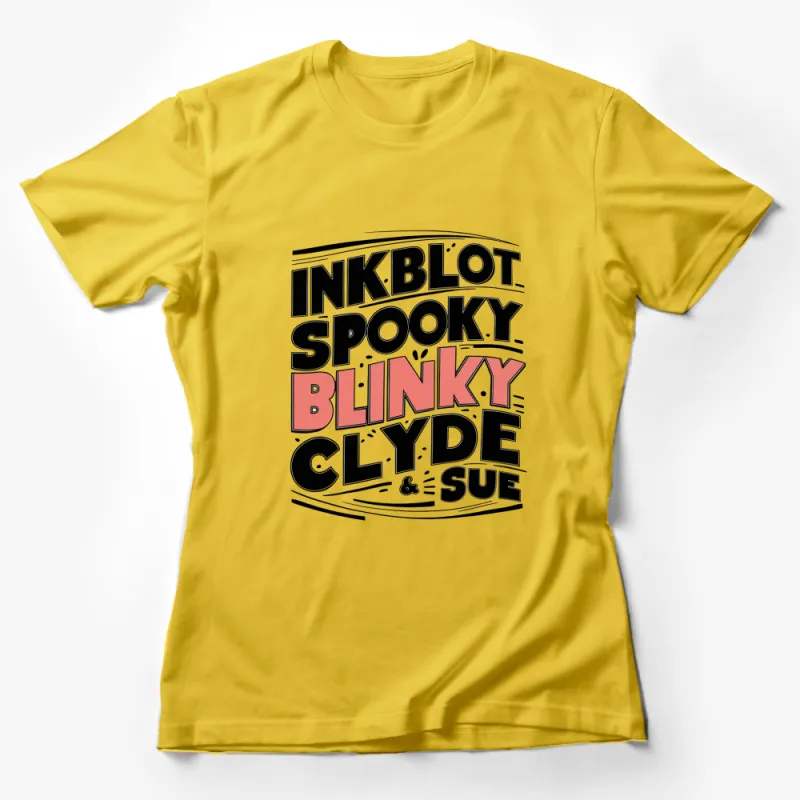 Retro Spooky Inkblot Blinky Clyde and Sue Graphic T-Shirt, Unisex Vintage Inspired Shirt Female T-Shirt