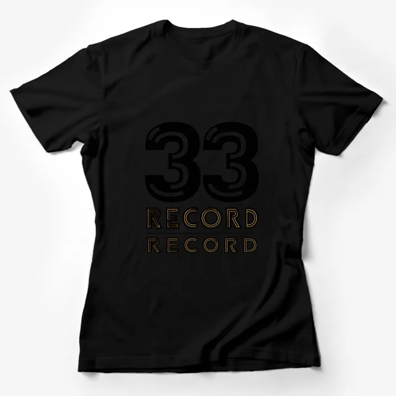 Retro 33 Record T-Shirt, Vintage Music Lover Black and White Tee, Graphic 33 RPM Vinyl Design Unisex Shirt, Gift for DJs Female T-Shirt