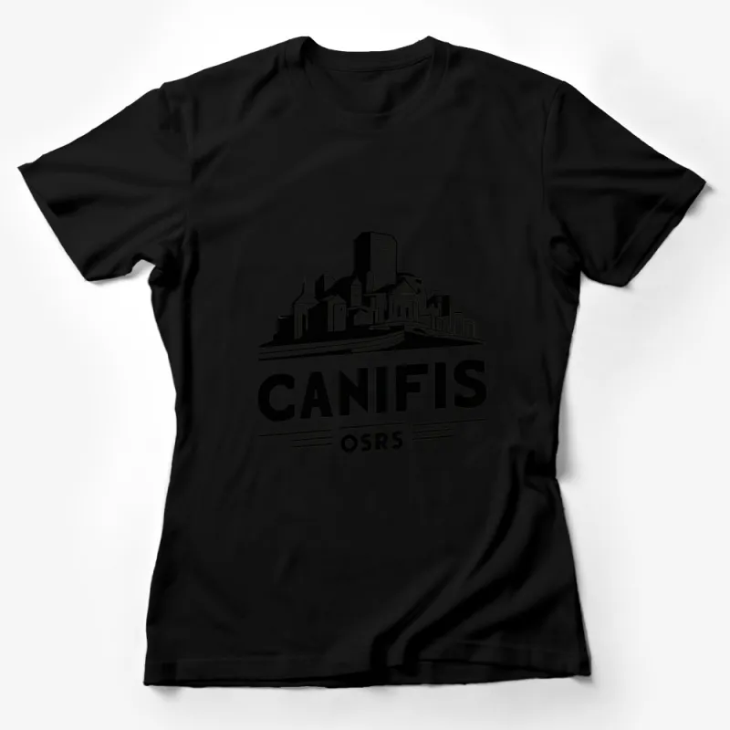 Urban Skyline T-Shirt, Canifis OSRS Graphic Tee, Modern Cityscape Shirt, Unisex Apparel Female T-Shirt