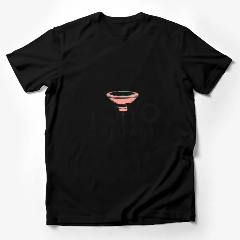 YOYO Company Logo T-Shirt, Modern Graphic Tee, Unisex Black and Pink Shirt Male T-Shirt