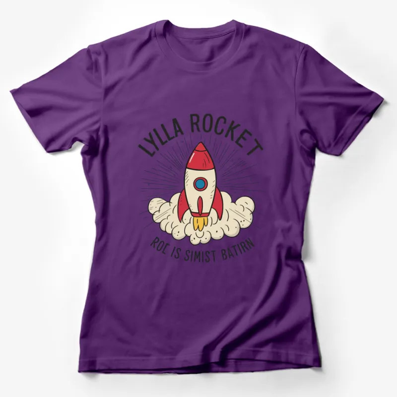 Lylla Rocket Kids T-Shirt, Fun Space Rocket Design, Boys Girls Top Female T-Shirt