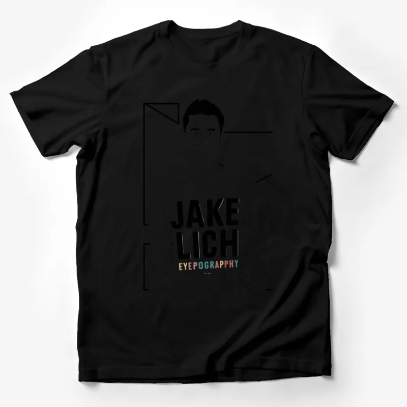 Jake Lich Eyepography Bold Print T-Shirt, Graphic Tee, Black and White, Designer Inspired, Trendy Streetwear, Unisex Shirt Male T-Shirt