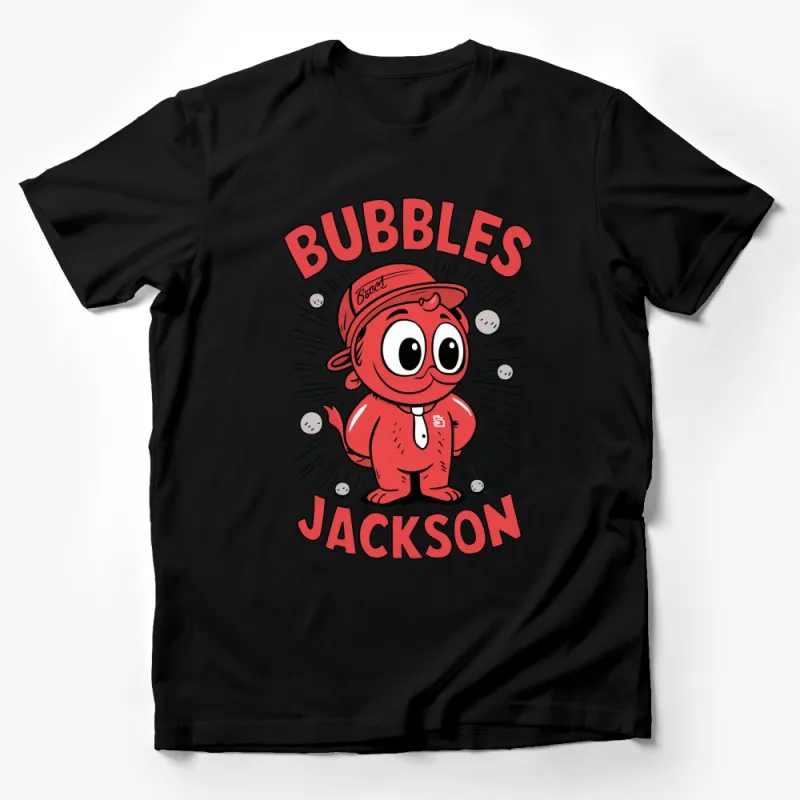 Bubbles Jackson Cartoon Red Cap Cute Character Graphic T-shirt, Fun Youth Inspired Design Tee for All Ages Male T-Shirt