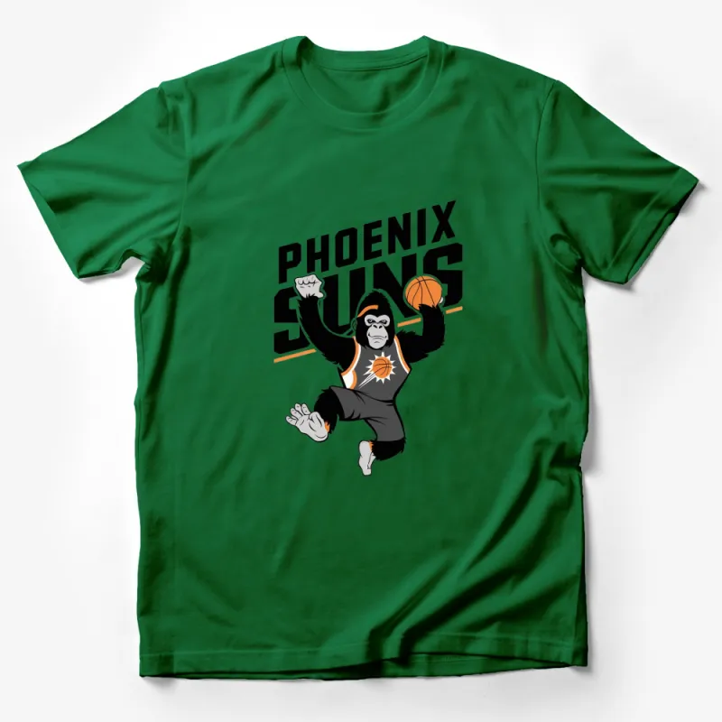 Phoenix Suns Inspired Gorilla Mascot Slam Dunk Basketball T-Shirt, Sports Fan Apparel Male T-Shirt