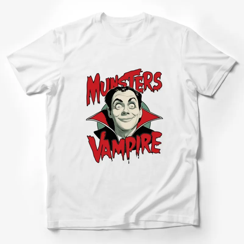 Classic Monster Vampire Graphic T-Shirt, Retro Comic Style, Unisex Casual Wear, Pop Culture Apparel Male T-Shirt