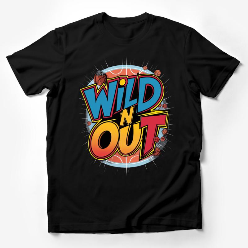 Wild 'N Out Inspired T-Shirt, Colorful Basketball Graphic Tee, Pop Culture Casual Wear, Unisex Male T-Shirt