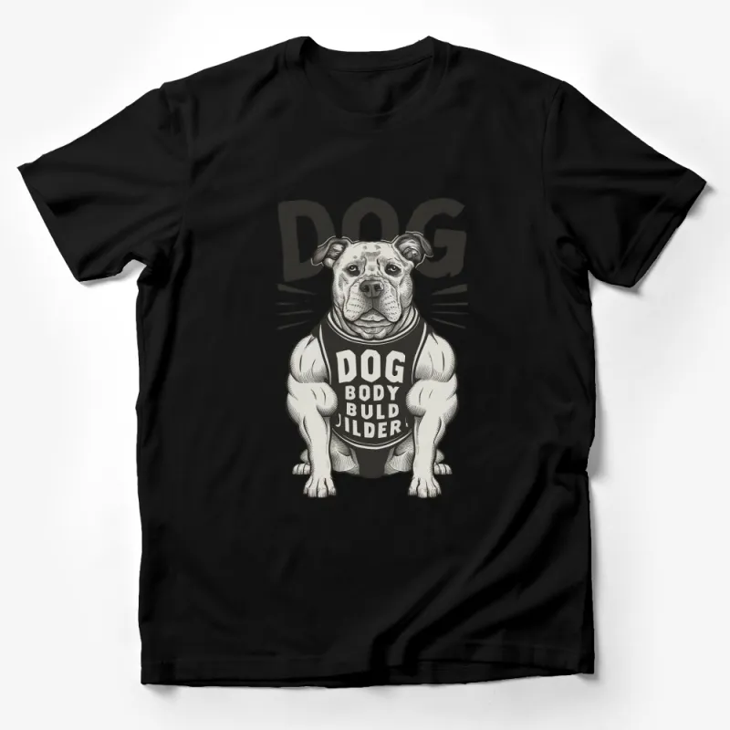 Dog Body Builder Graphic T-Shirt, Funny Gym Shirt, Muscle Dog Tee, Animal Lover Gift, Unisex T-Shirt Male T-Shirt