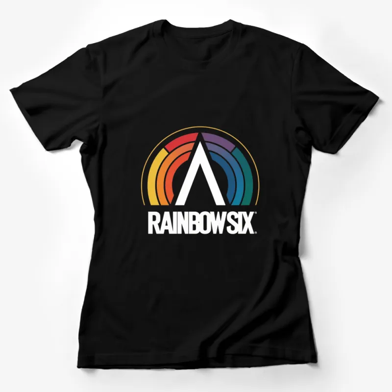 Rainbow Six Logo T-Shirt, Colorful Gamer Tee, Ubisoft Video Game Inspired, Casual Comfort Wear Female T-Shirt