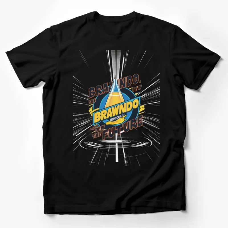 Brawndo Logo T-Shirt, Funny Movie Parody Shirt, The Thirst Mutilator, Unique Graphic Tee Male T-Shirt