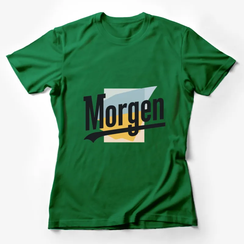 Morgen Logo T-Shirt, Modern Typographic Design, Casual Unisex Tee, Trendy Graphic Shirt Female T-Shirt