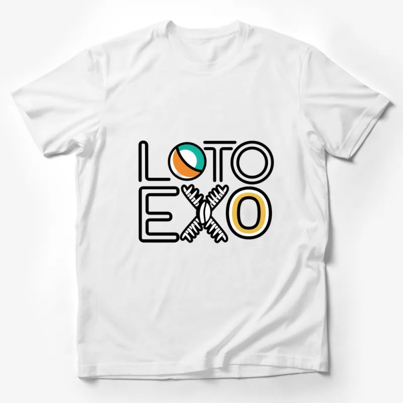 LotoExpo Logo T-Shirt, Unisex Graphic Tee, Bold Modern Design, Casual Streetwear Male T-Shirt