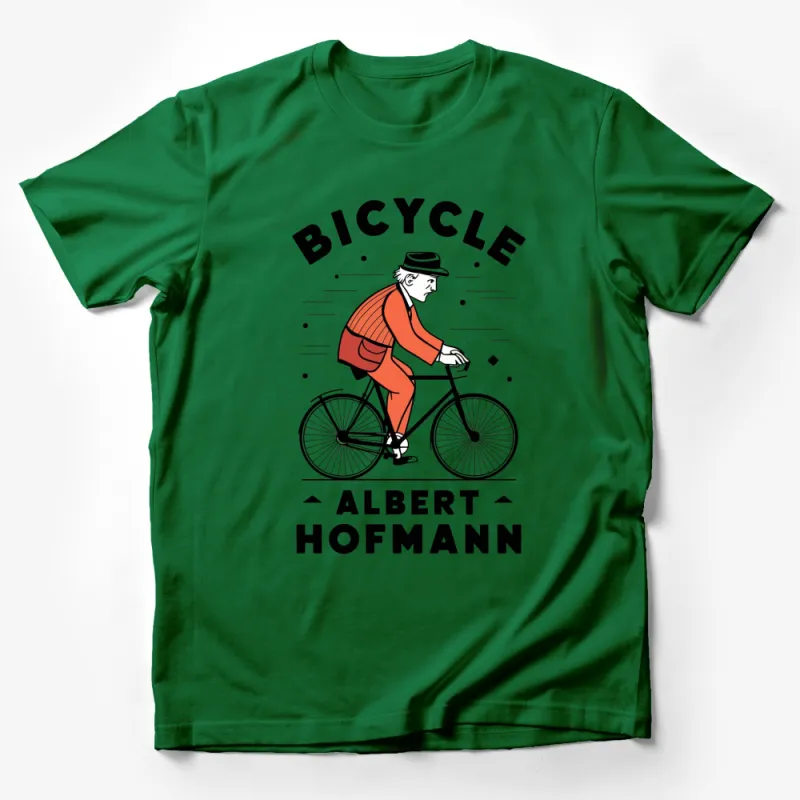 Albert Hofmann Bicycle Ride T-Shirt, Vintage Bike Graphic Tee, Retro Style Cycling Shirt, Unique Gift Idea Male T-Shirt