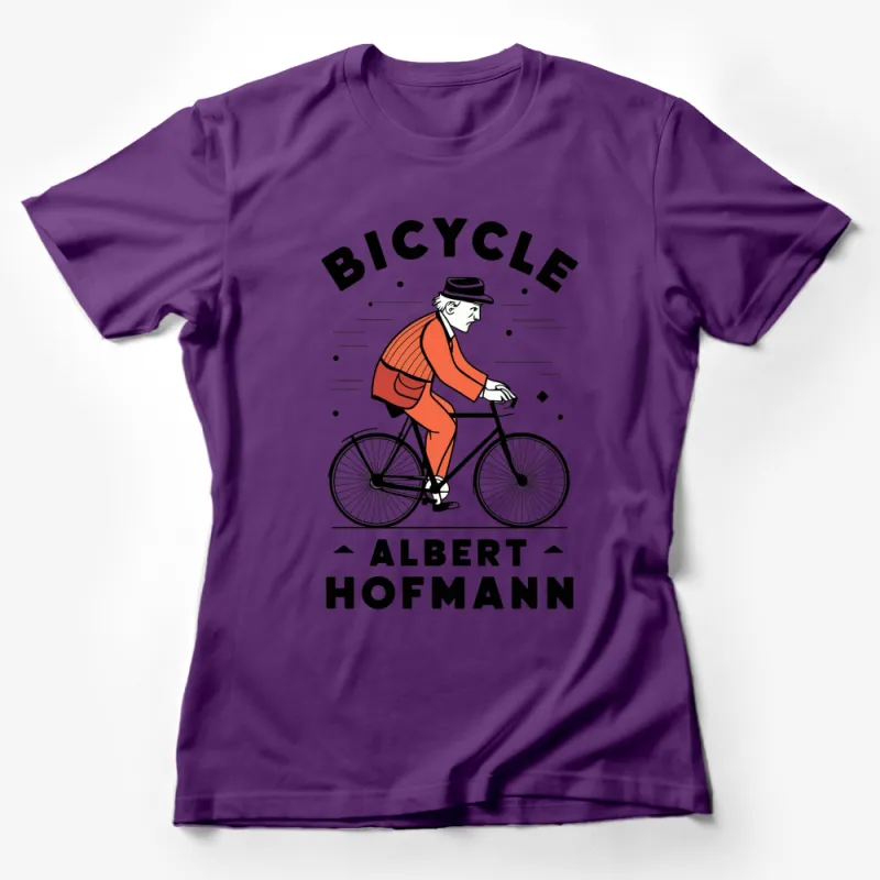 Albert Hofmann Bicycle Ride T-Shirt, Vintage Bike Graphic Tee, Retro Style Cycling Shirt, Unique Gift Idea Female T-Shirt