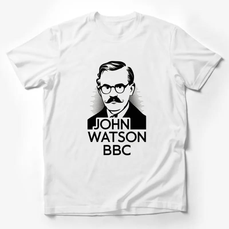 John Watson BBC Vintage Style Graphic T-Shirt, Classic Black and White Tee, Unisex Male T-Shirt