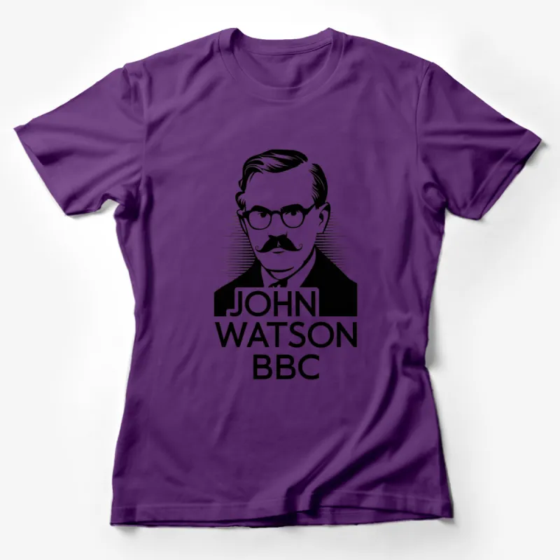 John Watson BBC Vintage Style Graphic T-Shirt, Classic Black and White Tee, Unisex Female T-Shirt