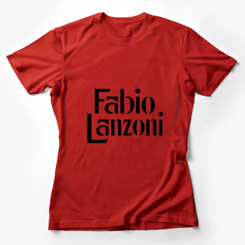 Fabio Lanzoni Inspired Bold Graphic Black T-shirt, Casual Streetwear Fashion Top, Unisex Tee Female T-Shirt