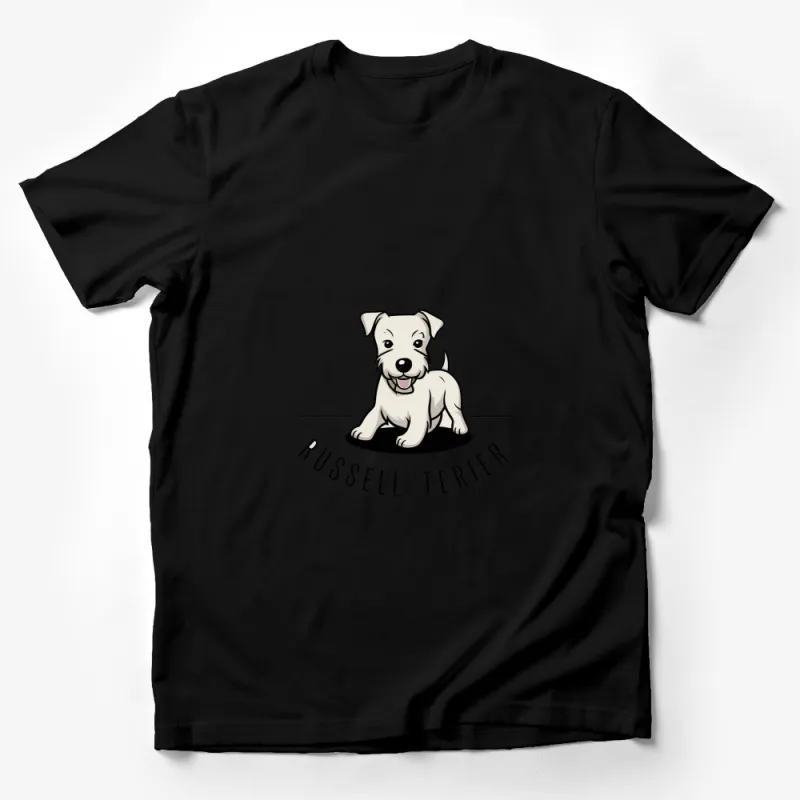 Cute Russell Terrier Dog T-Shirt for Dog Lovers, Unisex Graphic Tee Male T-Shirt