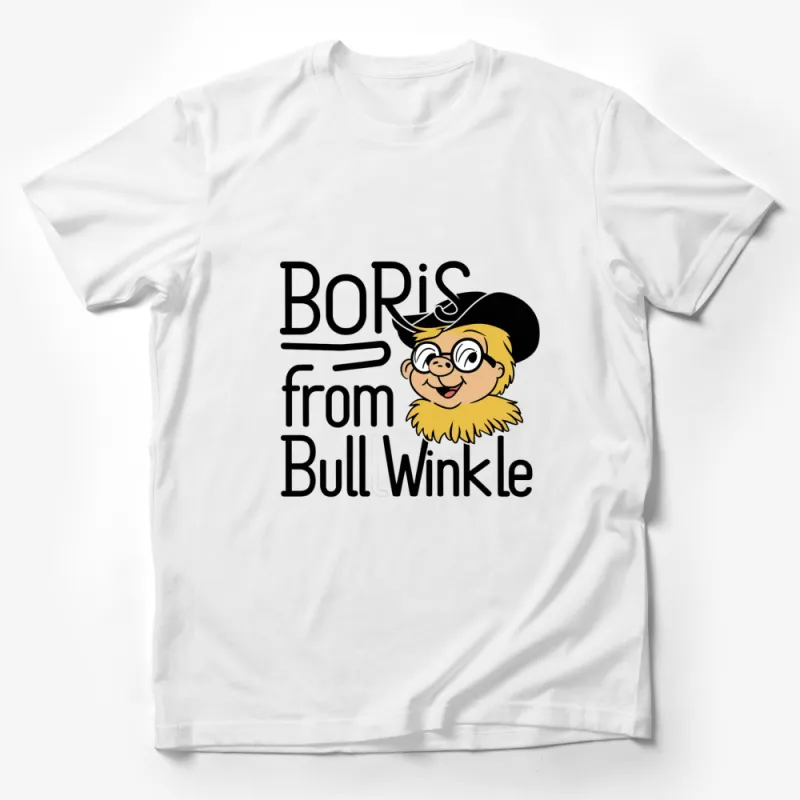 Boris from Bullwinkle Cartoon Character T-Shirt, Vintage Style Graphic Tee, Unisex Casual Wear Male T-Shirt