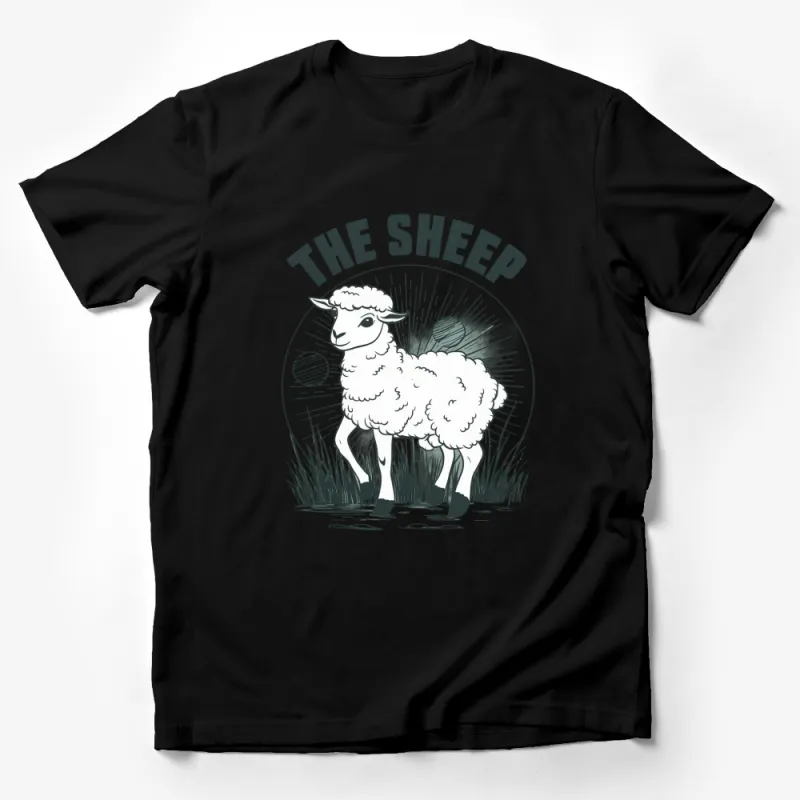 Vintage Sheep Graphic T-Shirt, Retro Farm Animal Tee, Nature Inspired, Unisex Clothing Male T-Shirt