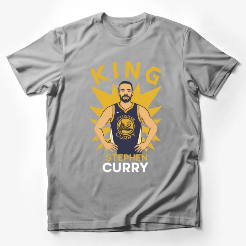 King Curry Basketball Star Graphic T-Shirt, Sports Fan Gift, Athletic Wear Tee, Basketball Lover Top Male T-Shirt