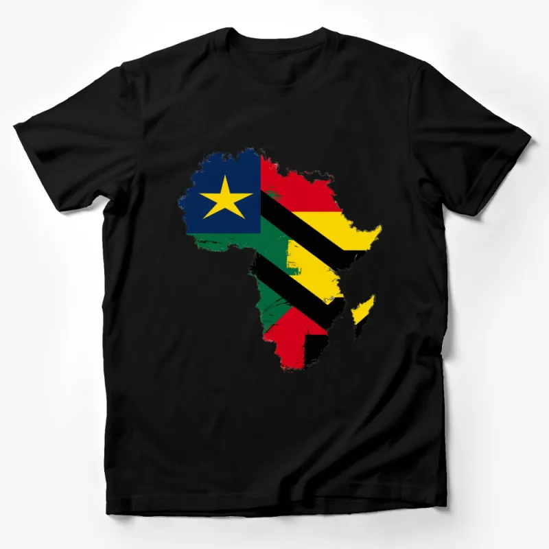 Colorful South Sudan Map T-Shirt, Patriotic African Country Tee, Unique Graphic Design Shirt Male T-Shirt