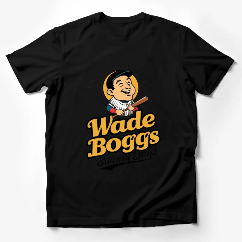 Wade Boggs Sunny Days Vintage Baseball Cartoon T-Shirt, Sports Graphic Tee, Retro Style Baseball Fan Gift Male T-Shirt