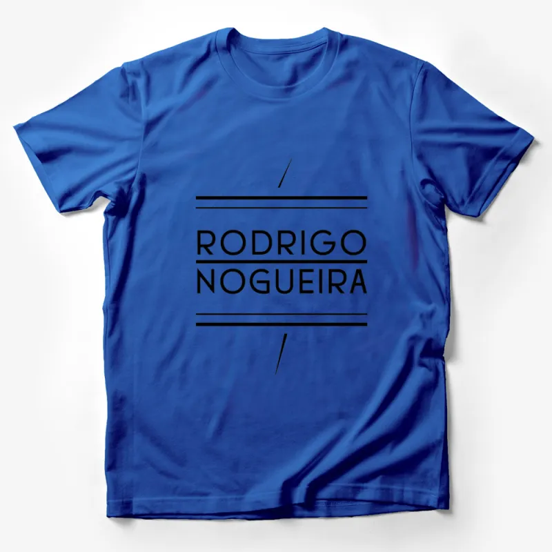 Rodrigo Nogueira Minimalist Black and White T-Shirt, Stylish Graphic Tee, Unisex Fashion Top Male T-Shirt