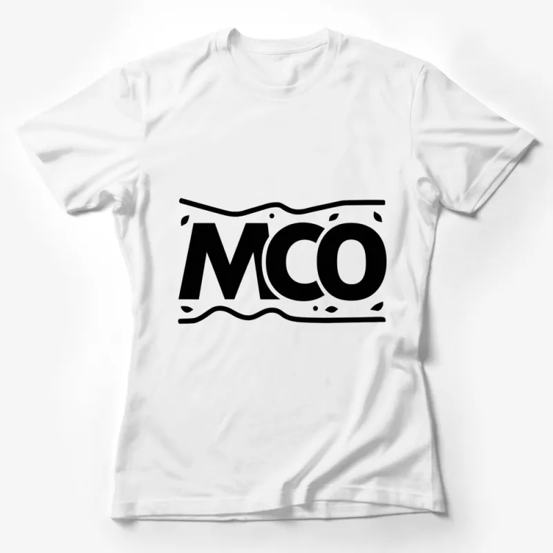 Classic MCO Logo T-Shirt, Unisex Black and White Graphic Tee, Casual Streetwear, Fashionable Urban Apparel Female T-Shirt