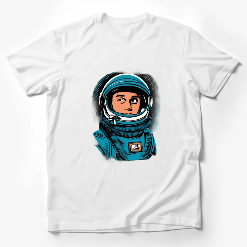 Astronaut Portrait T-Shirt, Space Explorer Graphic Tee, Unique Cosmic Apparel, Unisex T-Shirt Gift Male T-Shirt