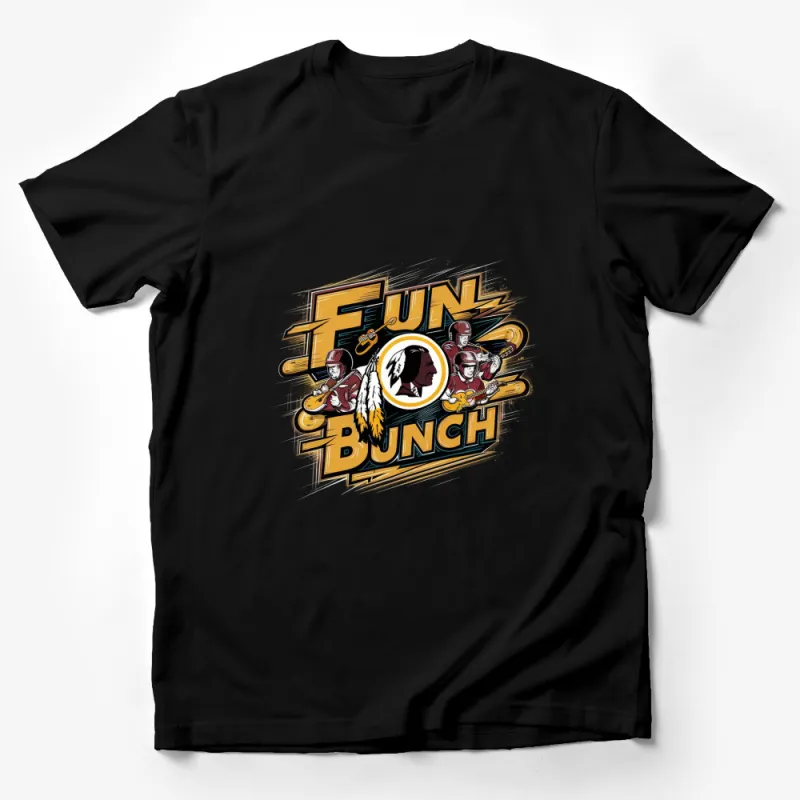 Vintage Fun Bunch Football Team Graphic T-Shirt, Retro Sports Tee, Unique Gift for Sports Fans Male T-Shirt