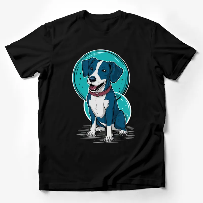 Stylish Cartoon Dog T-Shirt, Cute Pet Graphic Tee, Animal Lover Gift Idea Male T-Shirt