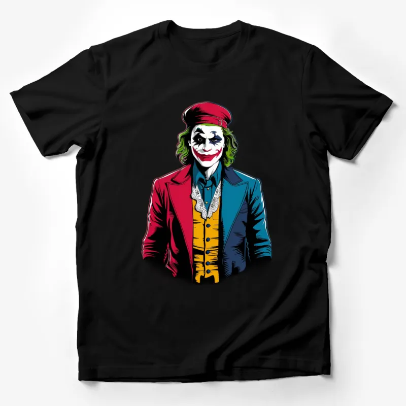 Unique Joker Inspired Art T-Shirt, Colorful Graphic Tee, Pop Culture, Urban Style Male T-Shirt