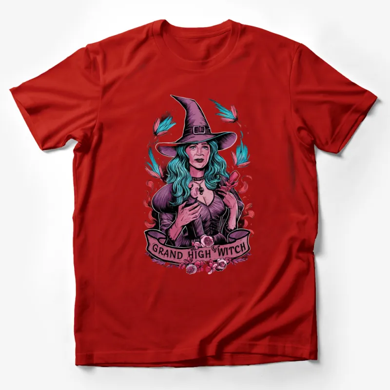 Grand High Witch T-Shirt, Fantasy Witch Art, Magical Witchcraft Tee, Unique Graphic Women's Shirt Male T-Shirt