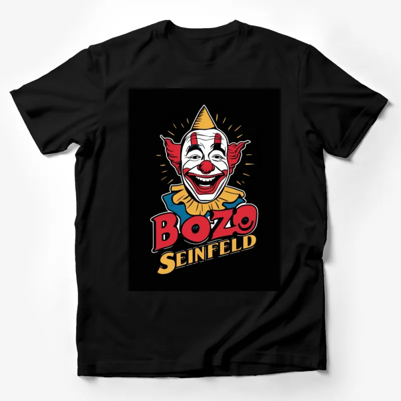 Bozo Seinfeld Clown Graphic T-Shirt, Vintage Circus Clown Tee, Retro Style Funny Shirt for Men and Women Male T-Shirt