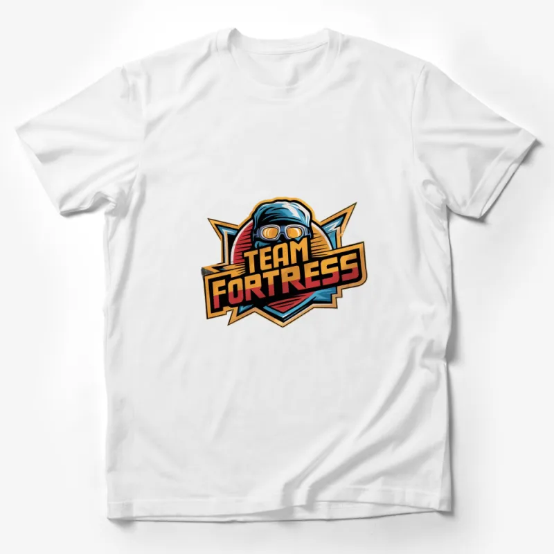 Team Fortress Classic Logo T-Shirt, Vintage Gamer Graphic Tee, Colorful Unisex Shirt Design Male T-Shirt