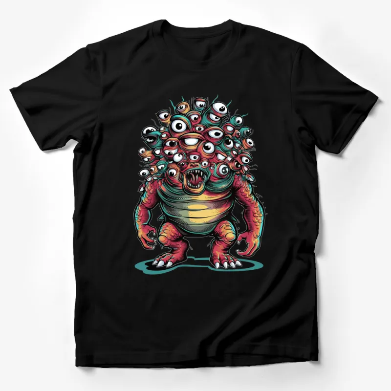 Colorful Monster Eye T-Shirt, Unique Graphic Tee, Artistic Creature Design, Men Women Kids Sizes Male T-Shirt