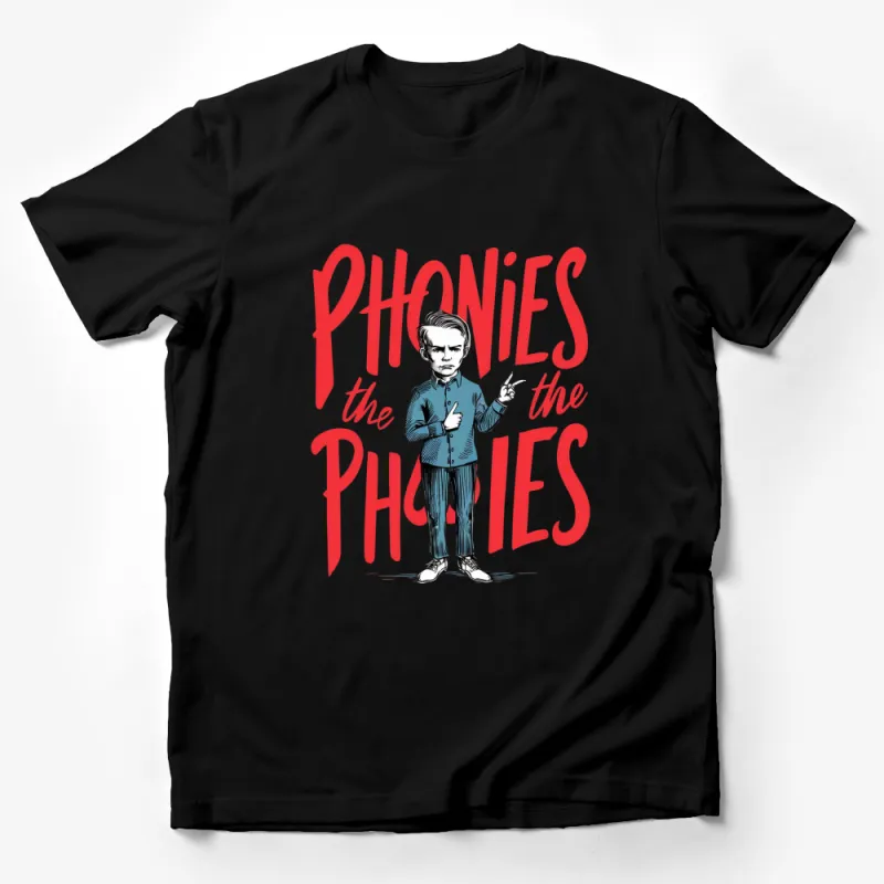 Unique Phonies The Phonies T-Shirt, Quirky Comic Art Style Shirt, Funny Graphic Tee for Men and Women Male T-Shirt