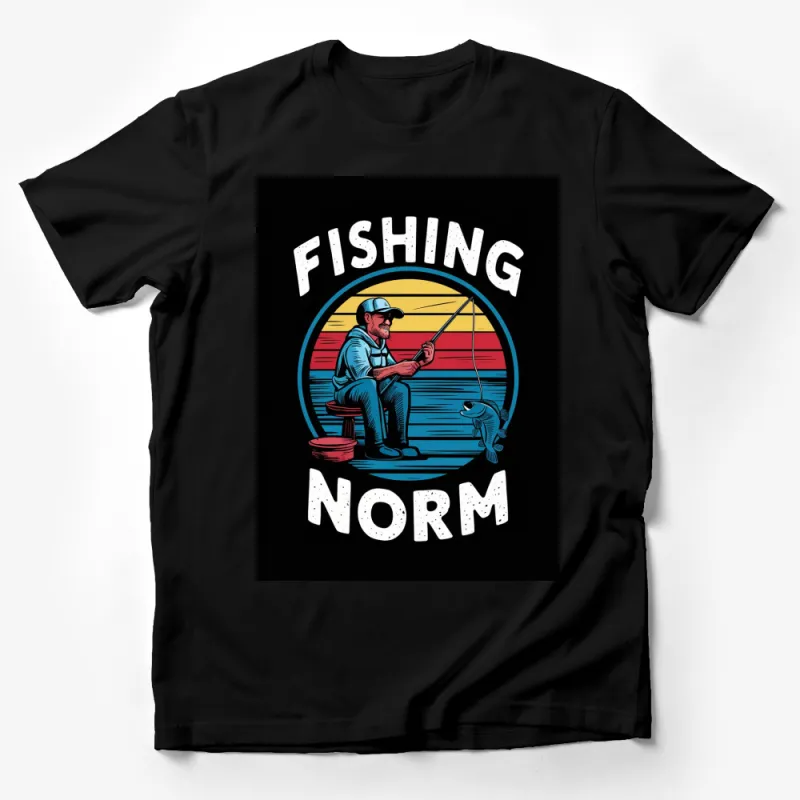 Vintage Fishing T-Shirt, Classic Fisherman Graphic Tee, Retro Gift for Anglers Male T-Shirt