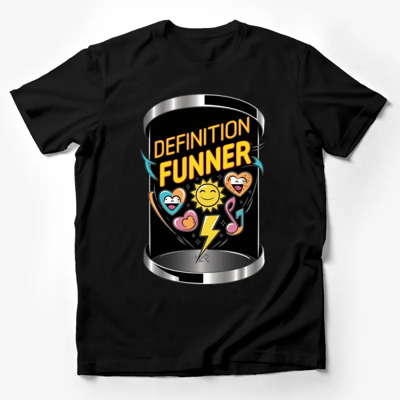 Funner Definition Graphic T-Shirt, Colorful Cartoon Design, Trendy Gift Tee Male T-Shirt