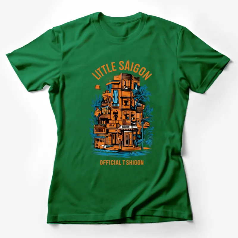 Little Saigon Official T-shirt - Urban Graphic Tee - Unique Cityscape Illustration - Trendy Fashion Top for Men and Women Female T-Shirt