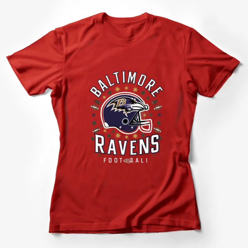 Baltimore Ravens Football T-Shirt, Sports Fan Apparel, Purple and Black Tee, Unisex Adult Clothing, Gift for Fans Female T-Shirt