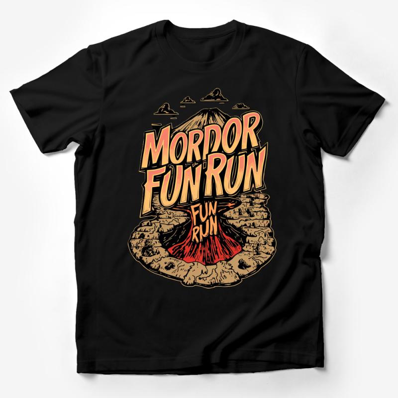 Mordor Fun Run Graphic Tee, Casual Geeky Shirt, Tolkien Inspired Fitness Top, Unisex T-Shirt Male T-Shirt