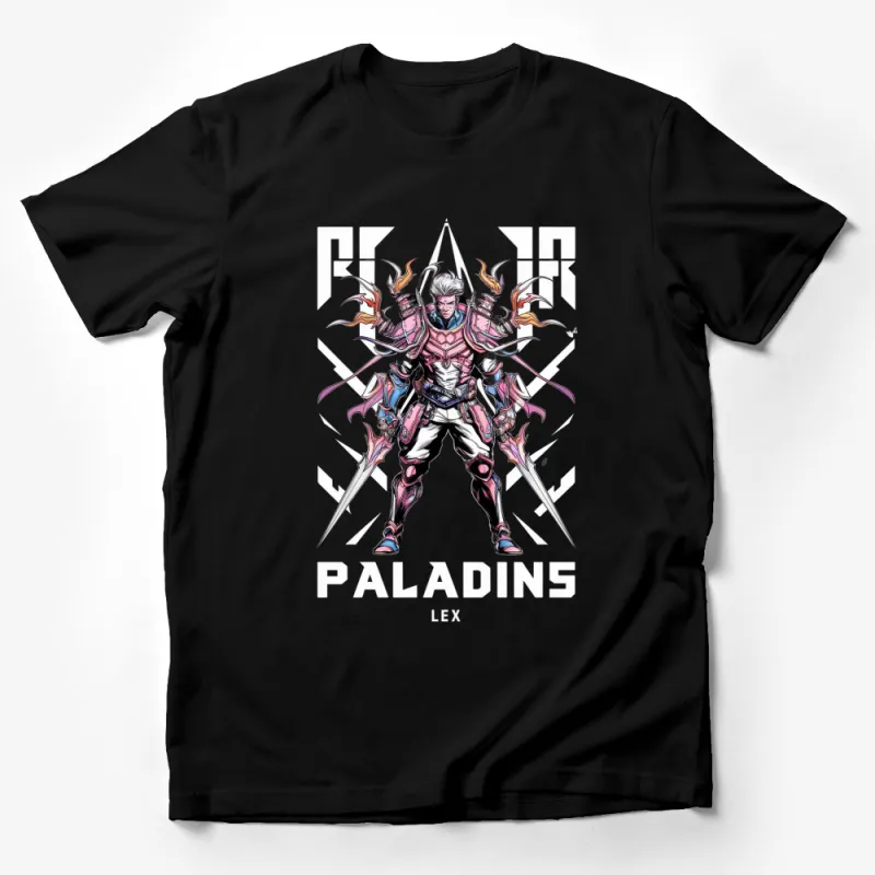 Futuristic Paladin Warrior Lex Graphic Tee, Sci-Fi Armor Artwork, Unisex T-Shirt Male T-Shirt